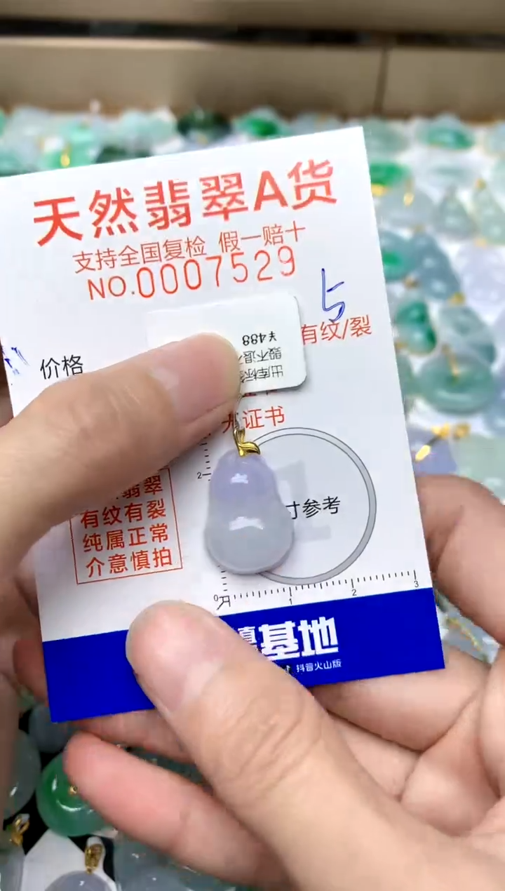 【闪购商品】翡翠颈饰18K金镶嵌5天然A货翡翠