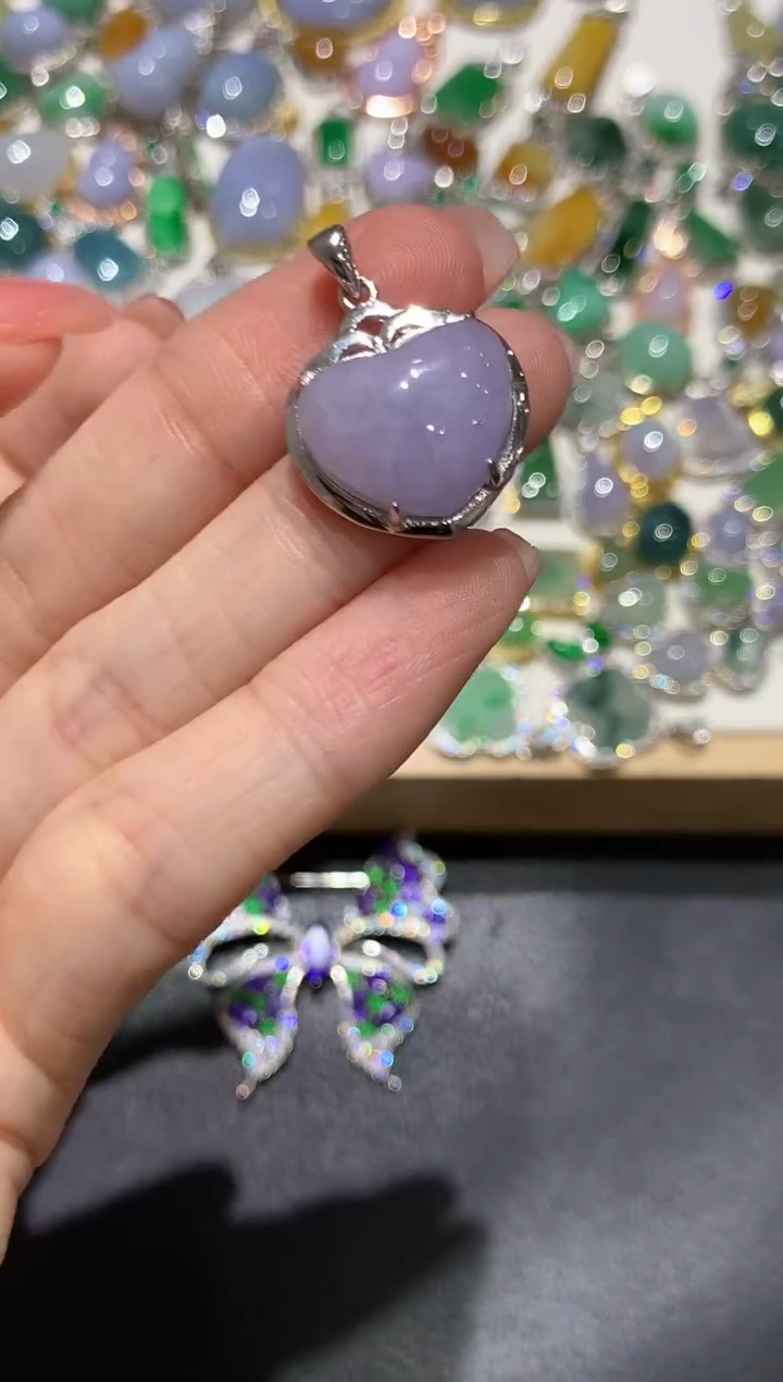 【闪购商品】翡翠吊坠(不含链)银S925镶嵌团购40