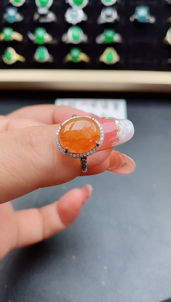 【闪购商品】翡翠戒指银S925镶嵌321312