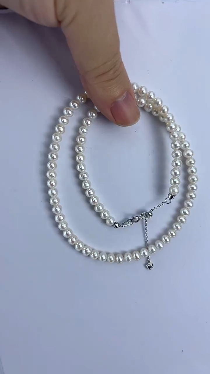 【闪购商品】淡水珍珠颈饰未镶嵌天然极光珍珠小米珠约5几乎无暇