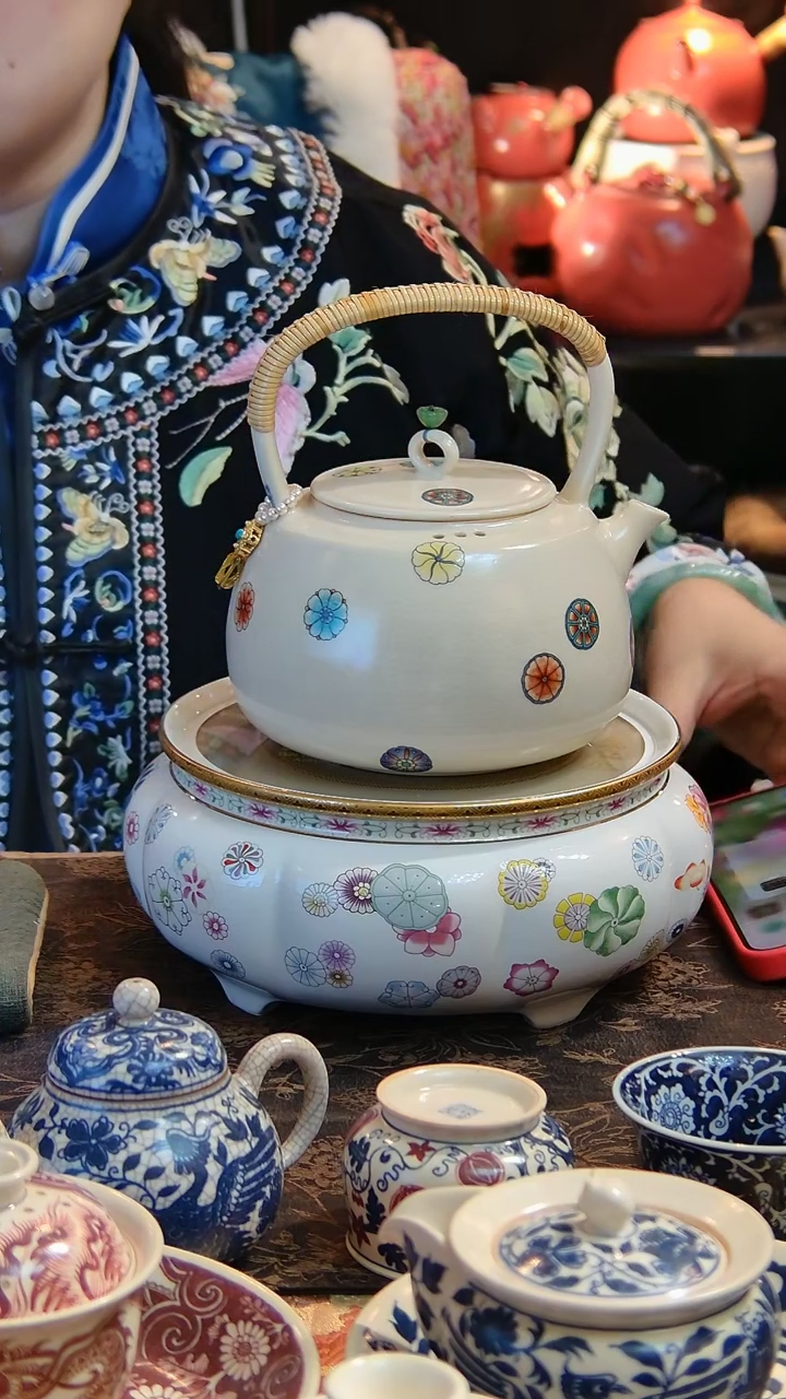 【闪购商品】茶具炉子加壶2件套手绘新款
