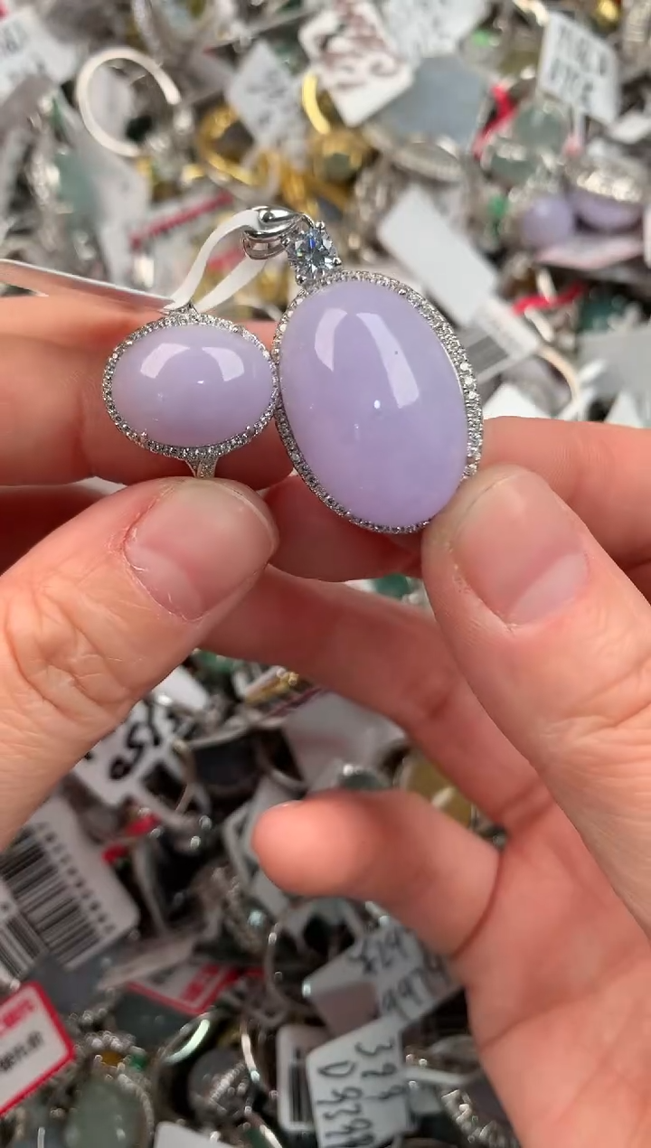 银S925镶嵌戒指翡翠222          10