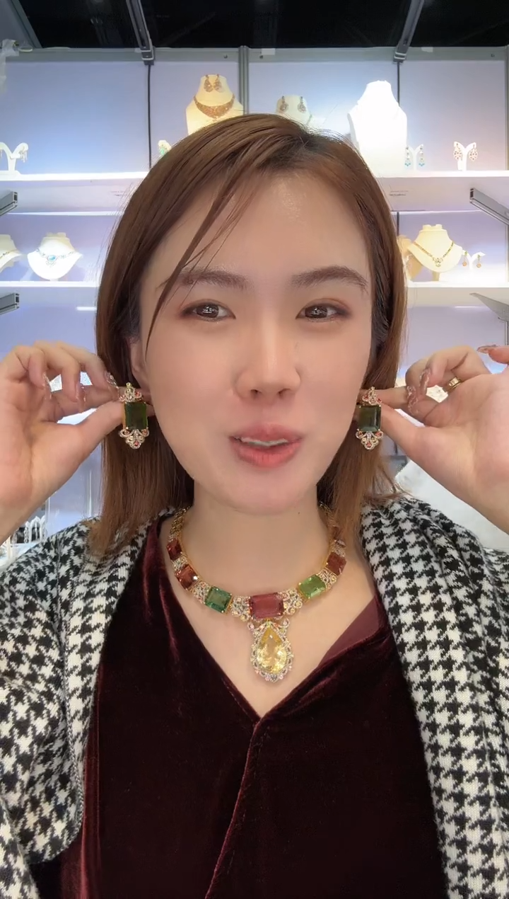 【闪购商品】定制碧玺套链未镶嵌套链