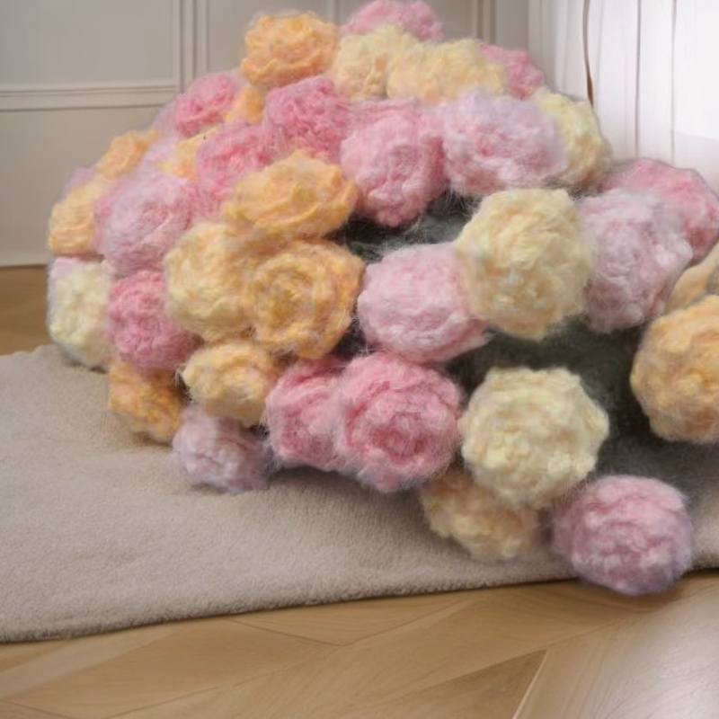 直播间同款【多巴胺配色】新手慎拍柔软手编绒毛圣诞礼物