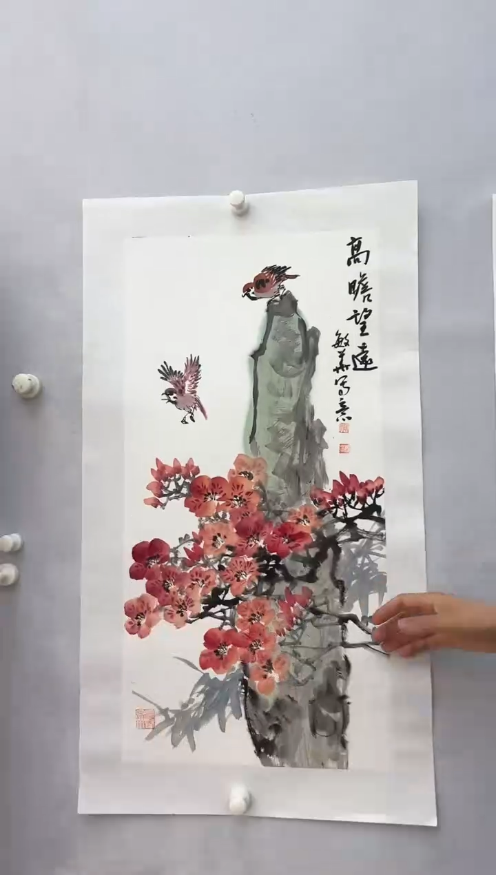 【闪购商品】折扇1花鸟画作品福利福利