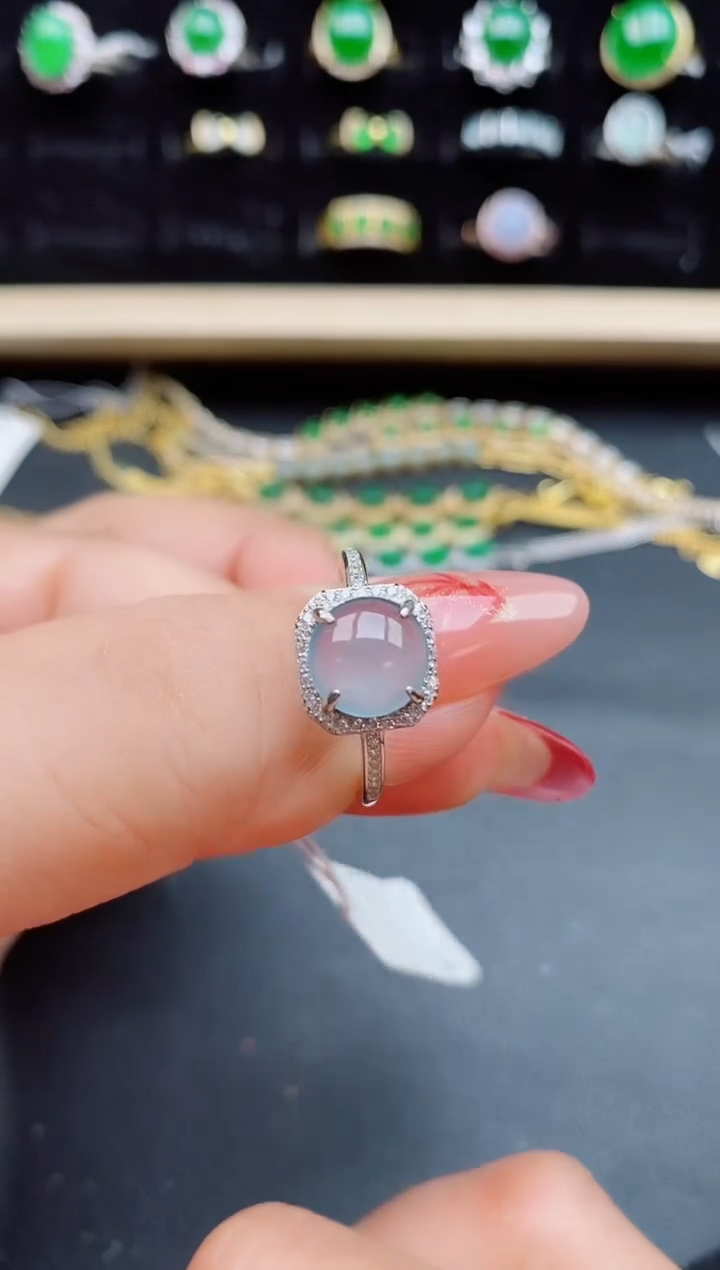 【闪购商品】翡翠戒指银S925镶嵌508005