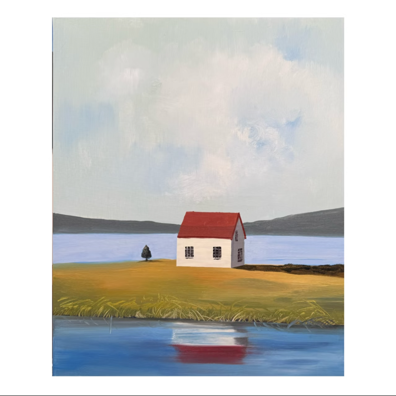 【静水栖居】80*100 丙烯客厅中古复古小众 百搭 艺术装饰挂画