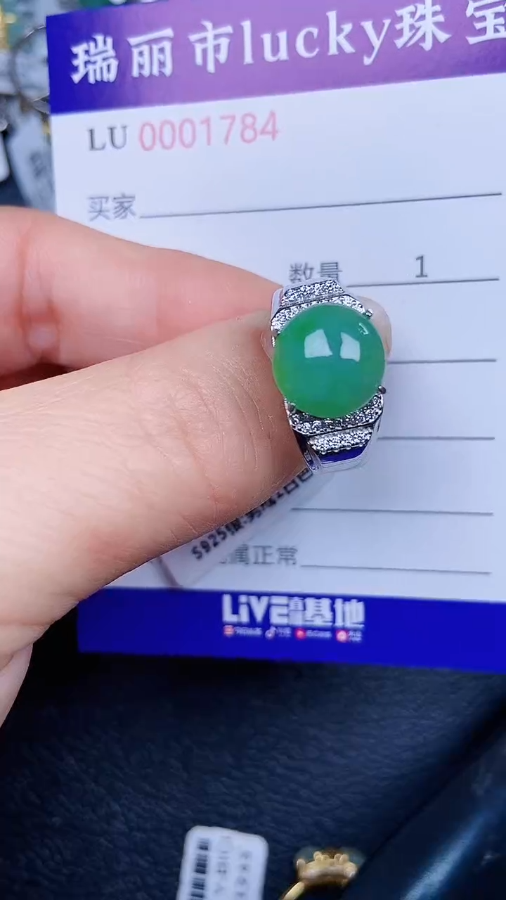 颈饰银S925镶嵌翡翠1784