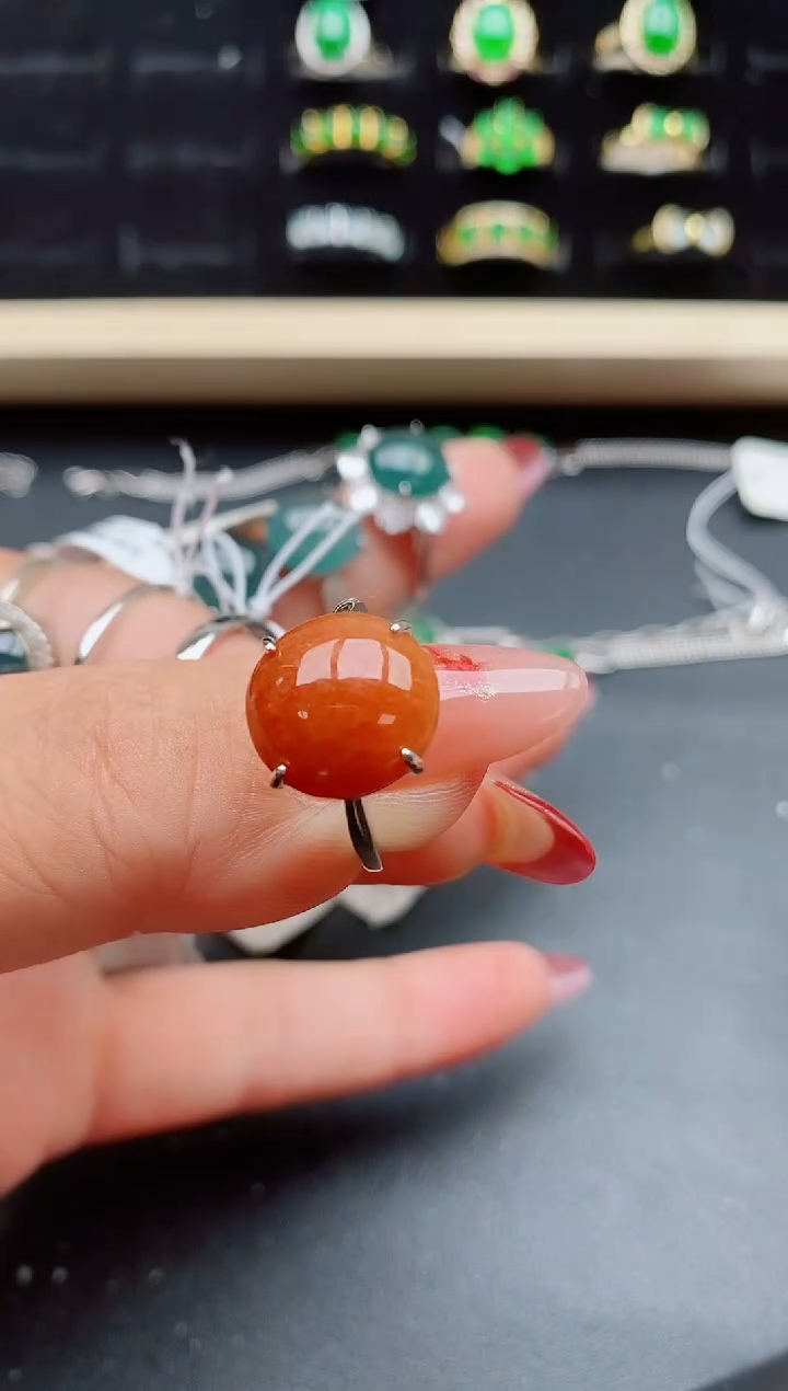 【闪购商品】翡翠戒指银S925镶嵌508500