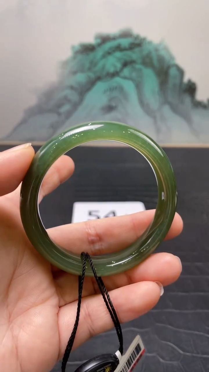 未镶嵌手镯和田玉（碧玉）阿*54+