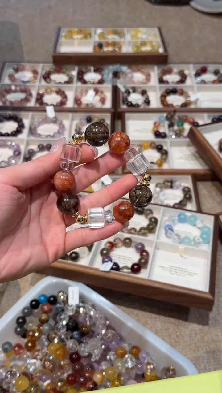 未镶嵌手串水晶） 设计款水晶手串 默认微瑕 多样性发货