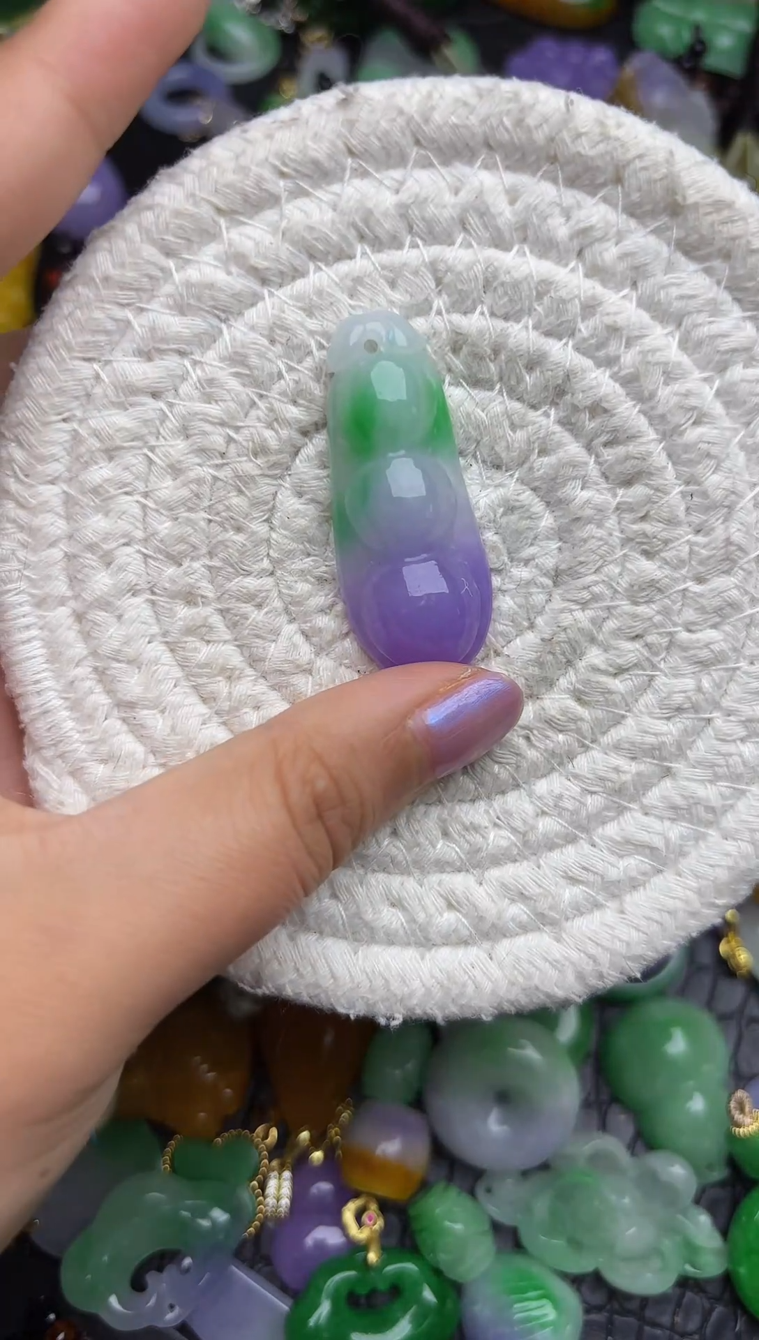 颈饰未镶嵌翡翠缅甸翡翠吊坠