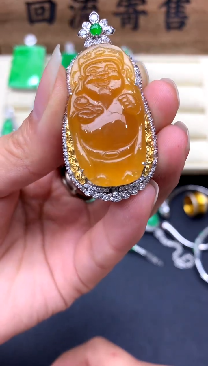 【闪购商品】翡翠颈饰18K金镶嵌417-中国好珍宝