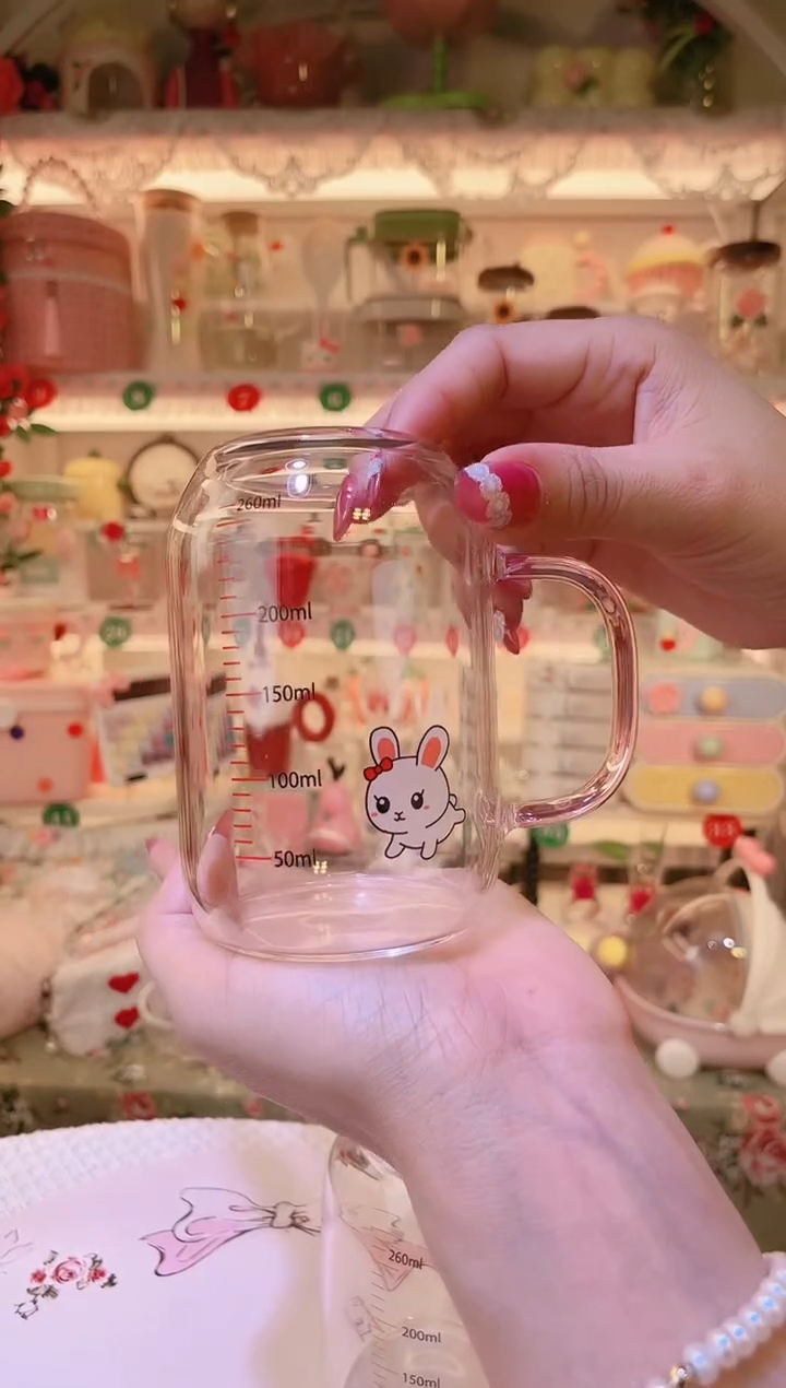 牛奶杯粉色——手工制作品质好！