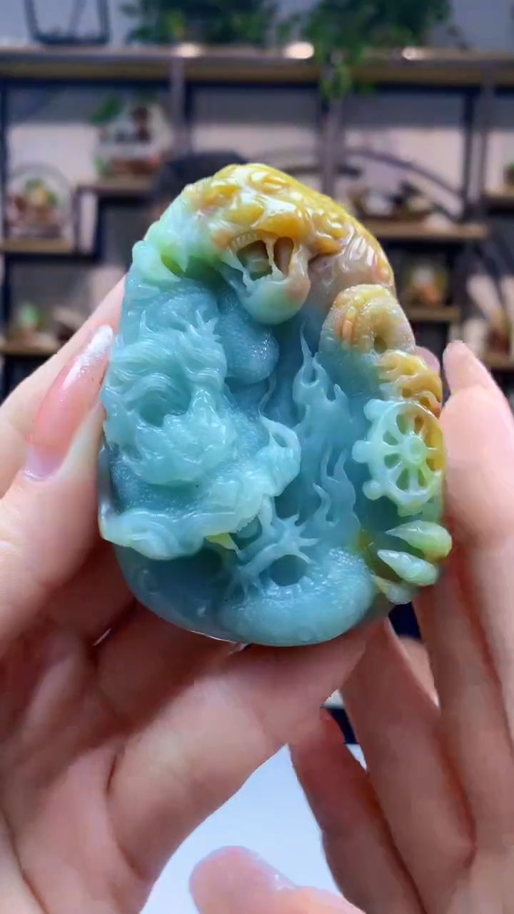 【闪购商品】定制翡翠未镶嵌1063ry-毛货挂件25