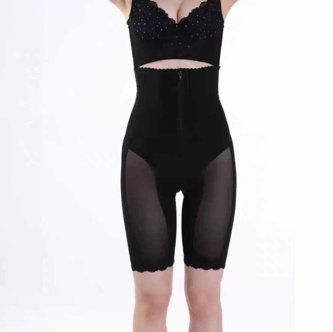 高腰收腹裤收小肚子强力塑型束腰提臀裤翘臀拉链束裤