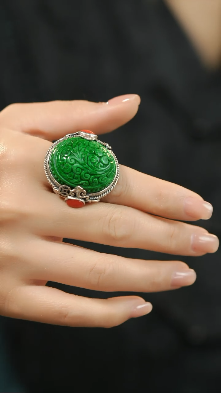 翡翠戒指未镶嵌@YS008032303@
