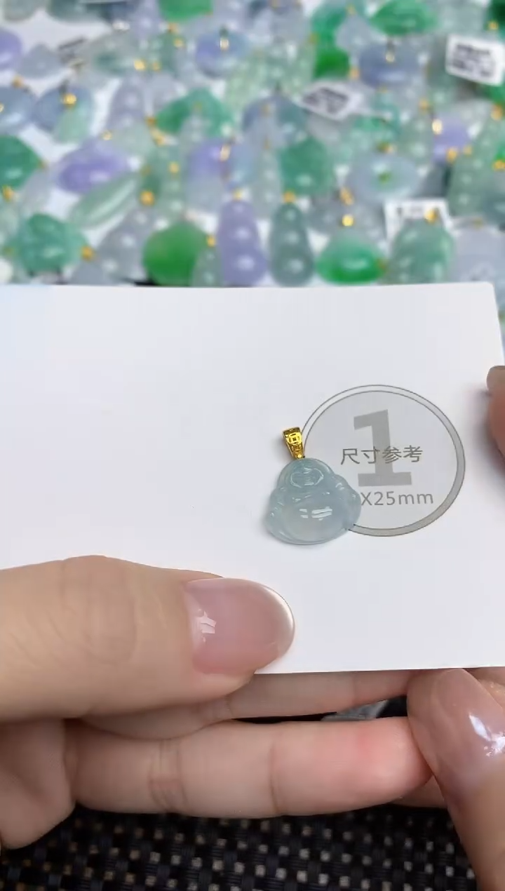 颈饰未镶嵌翡翠天然缅甸A货翡翠百元以上9米证书费自理