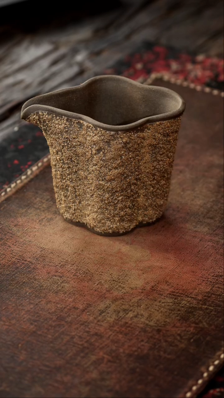 茶杯紫砂非遗茶器-粗砂大公道
