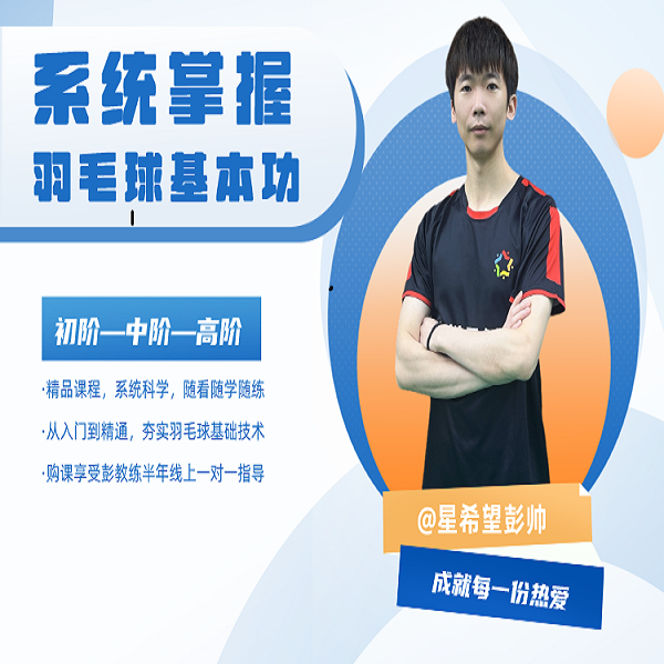 系统掌握羽毛球基础技术线上视频课（下单后请留意短信）