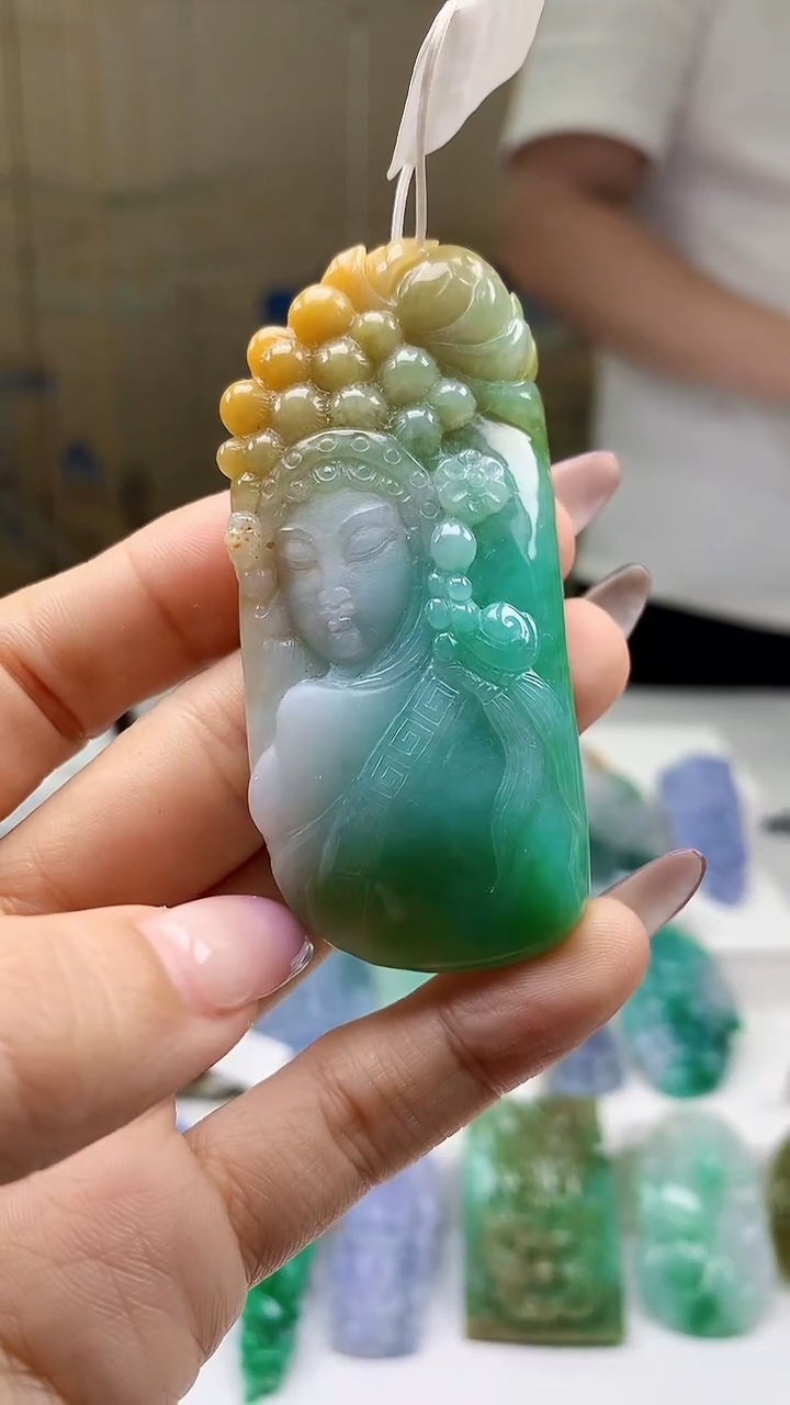 定制翡翠未镶嵌4917ty-毛货挂件