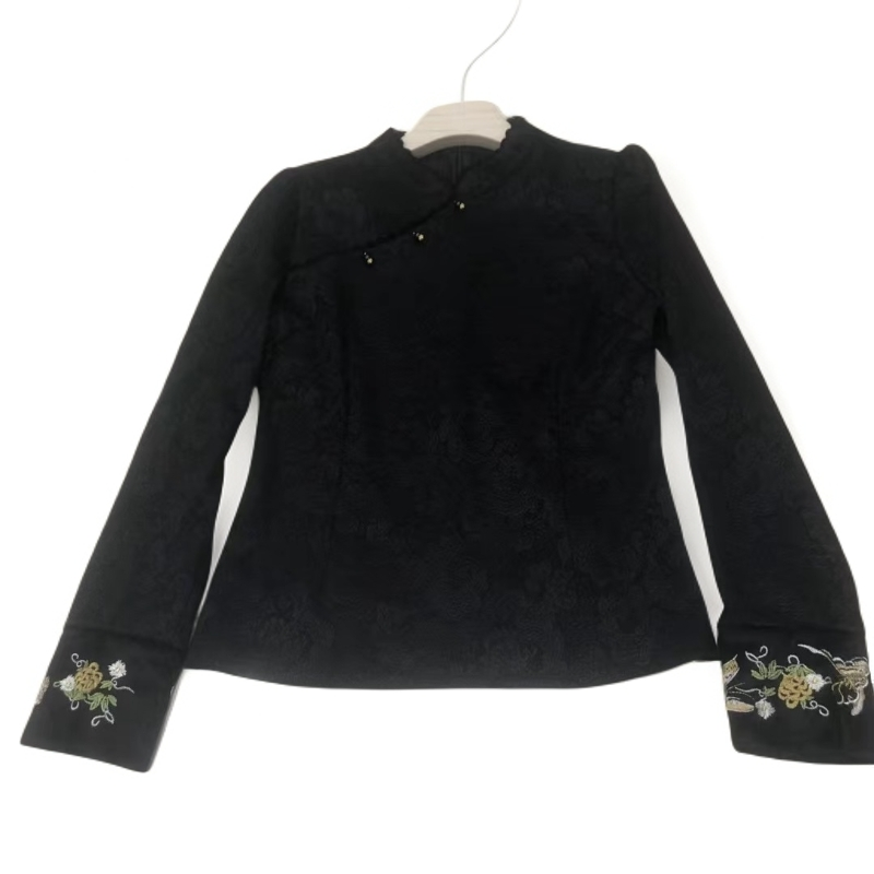 大胡子肉肉专属（袖中藏景）新中式国风气质高定加绒打底上衣