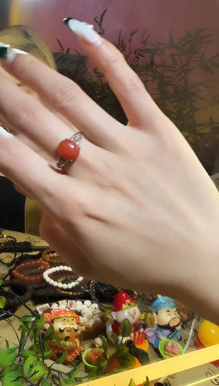 【闪购商品】南红玛瑙戒指银S925镶嵌啊啊啊啊啊啊