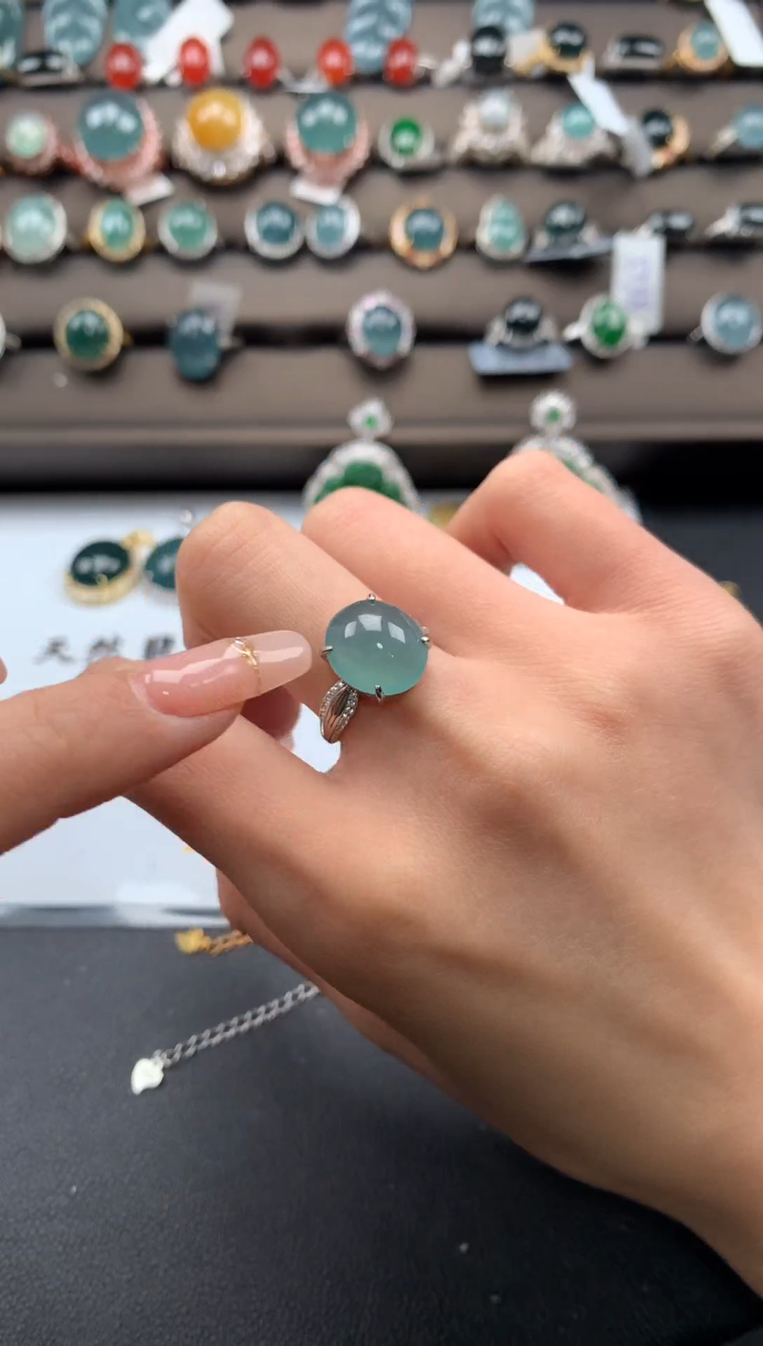 【闪购商品】翡翠戒指银S925镶嵌1111