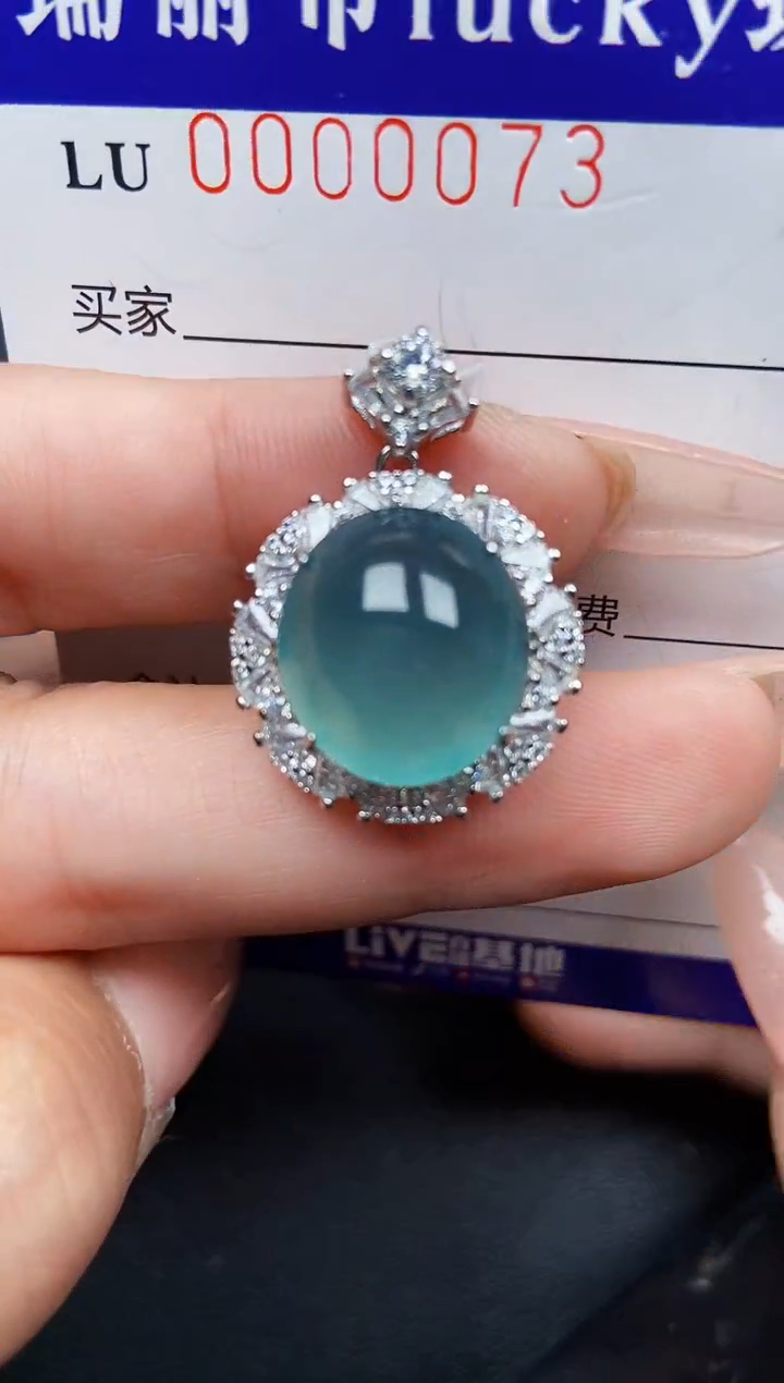 【闪购商品】翡翠颈饰银S925镶嵌0073