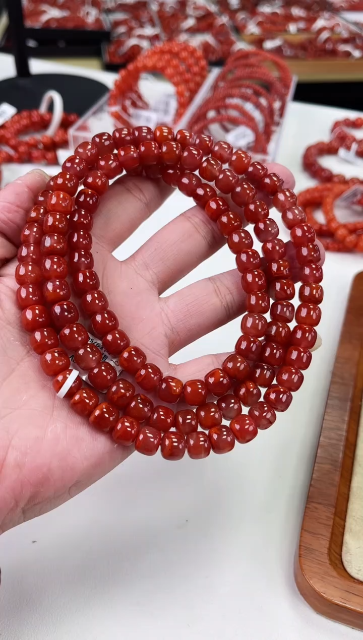 【闪购商品】南红玛瑙瓦西老型多圈9+未镶嵌一个/条