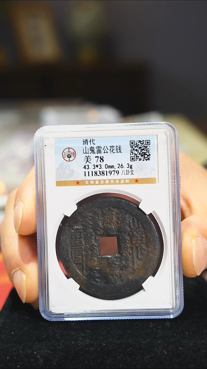 【闪购商品】金属清代山鬼花钱内方1979