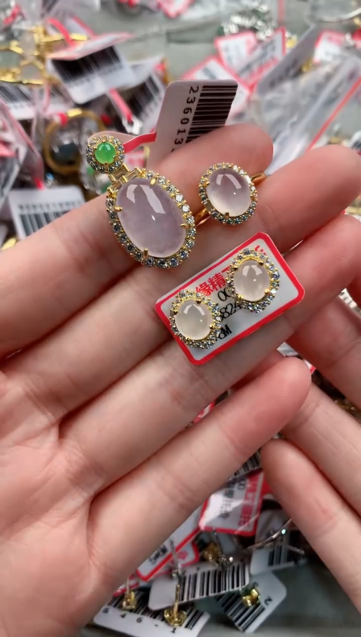 银S925镶嵌戒指翡翠333----2