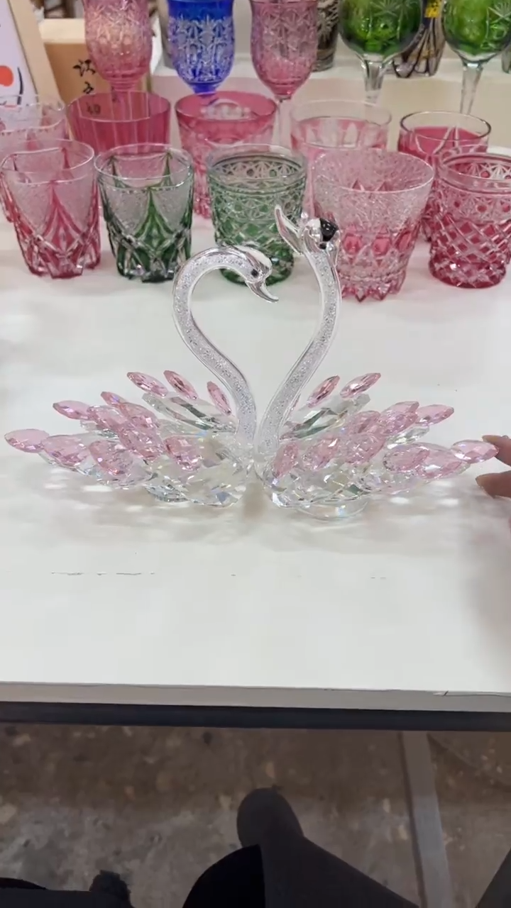 【闪购商品】如图两只水晶天鹅