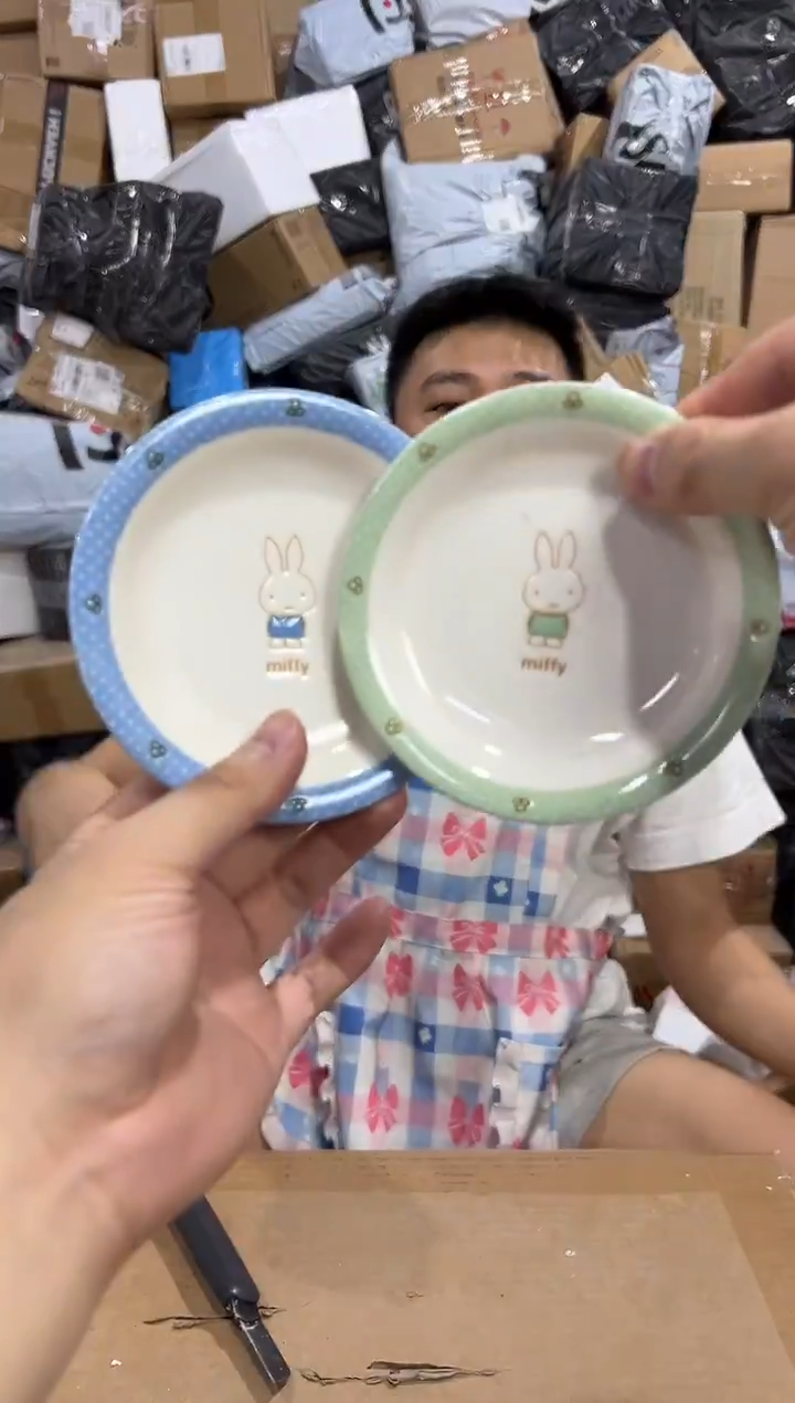 瓷片米菲兔小圆碟2件套