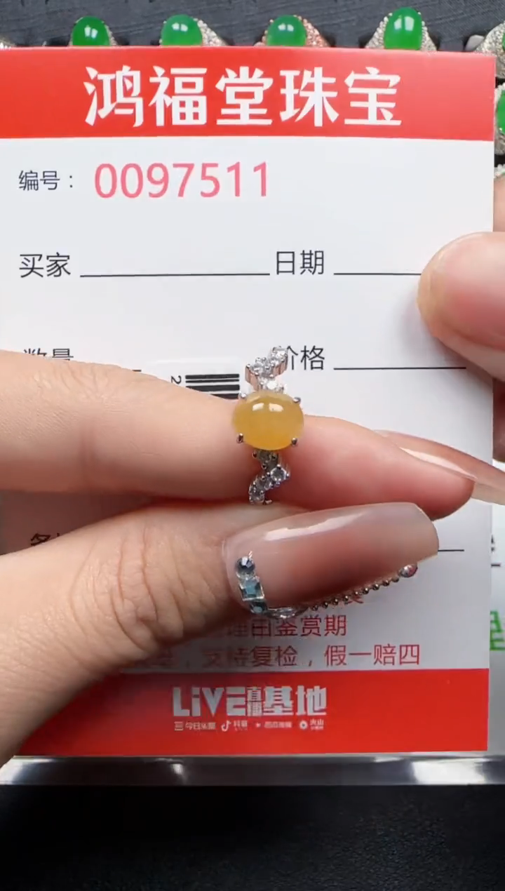 【闪购商品】翡翠戒指银S925镶嵌7511