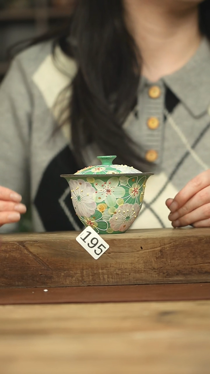 设计师手作！花满溪系列/盖碗