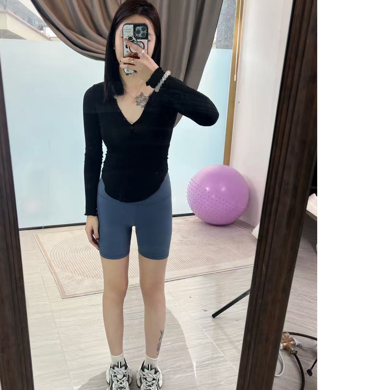 瑜伽短裤女外穿透气打底跑步三分裤运动四分健身裤