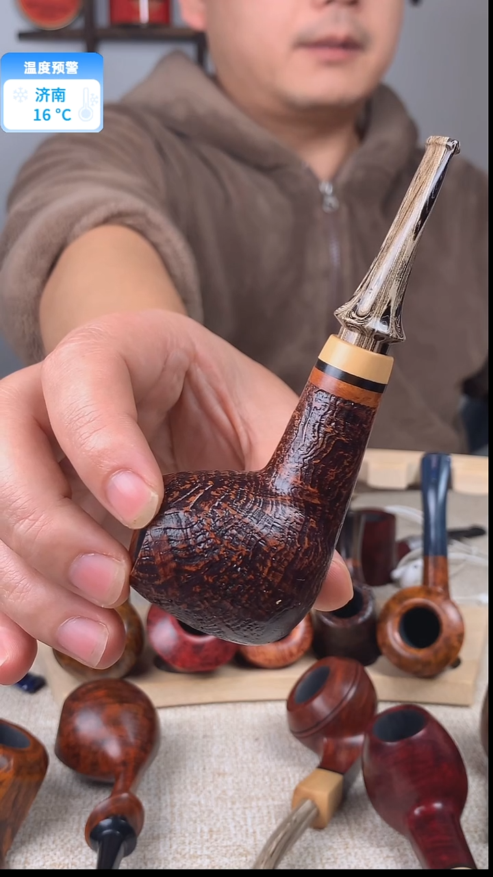 八花坎伯兰咬柄白兰地斗型3mm烟道