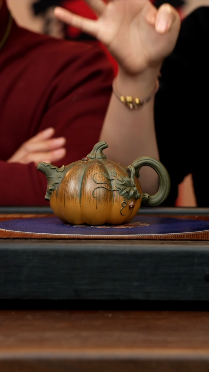 【闪购商品】紫砂茶壶CYL 鸣远豆青 南瓜30