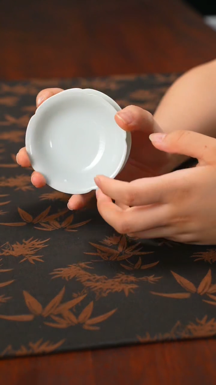 少得精选福利白瓷杯托一对（2只）