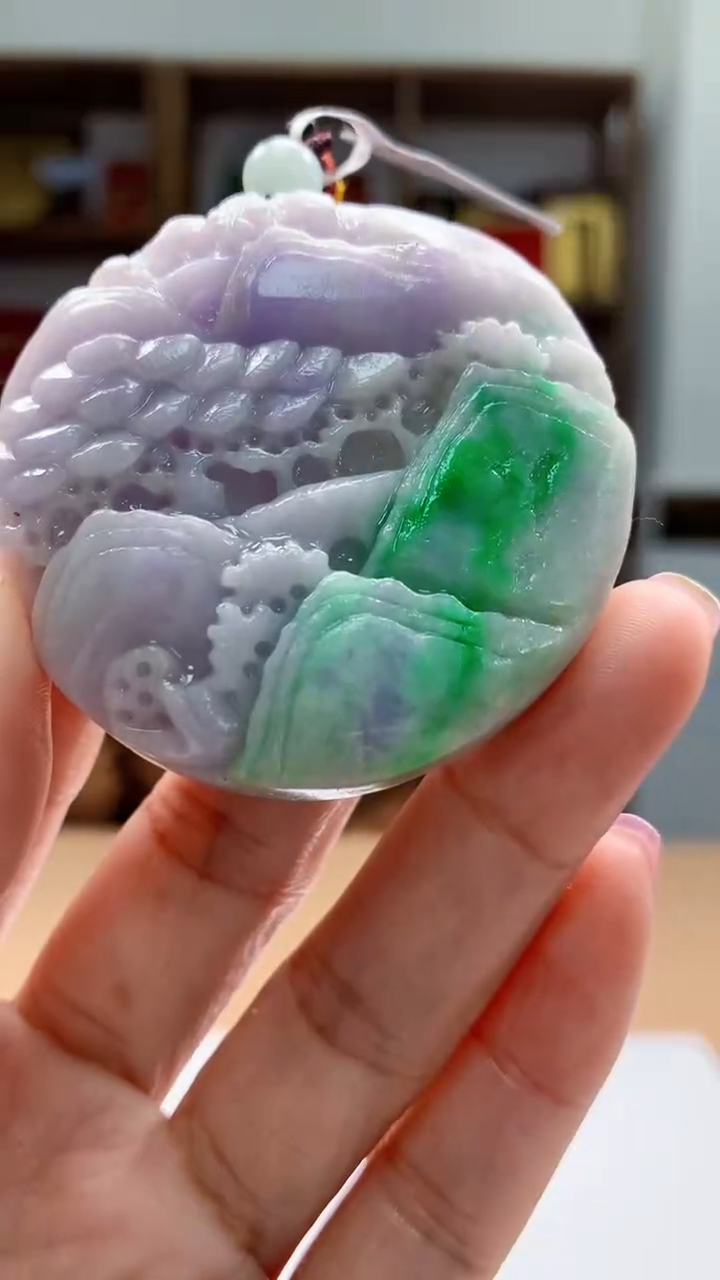 定制翡翠未镶嵌1105jj-毛货挂件24