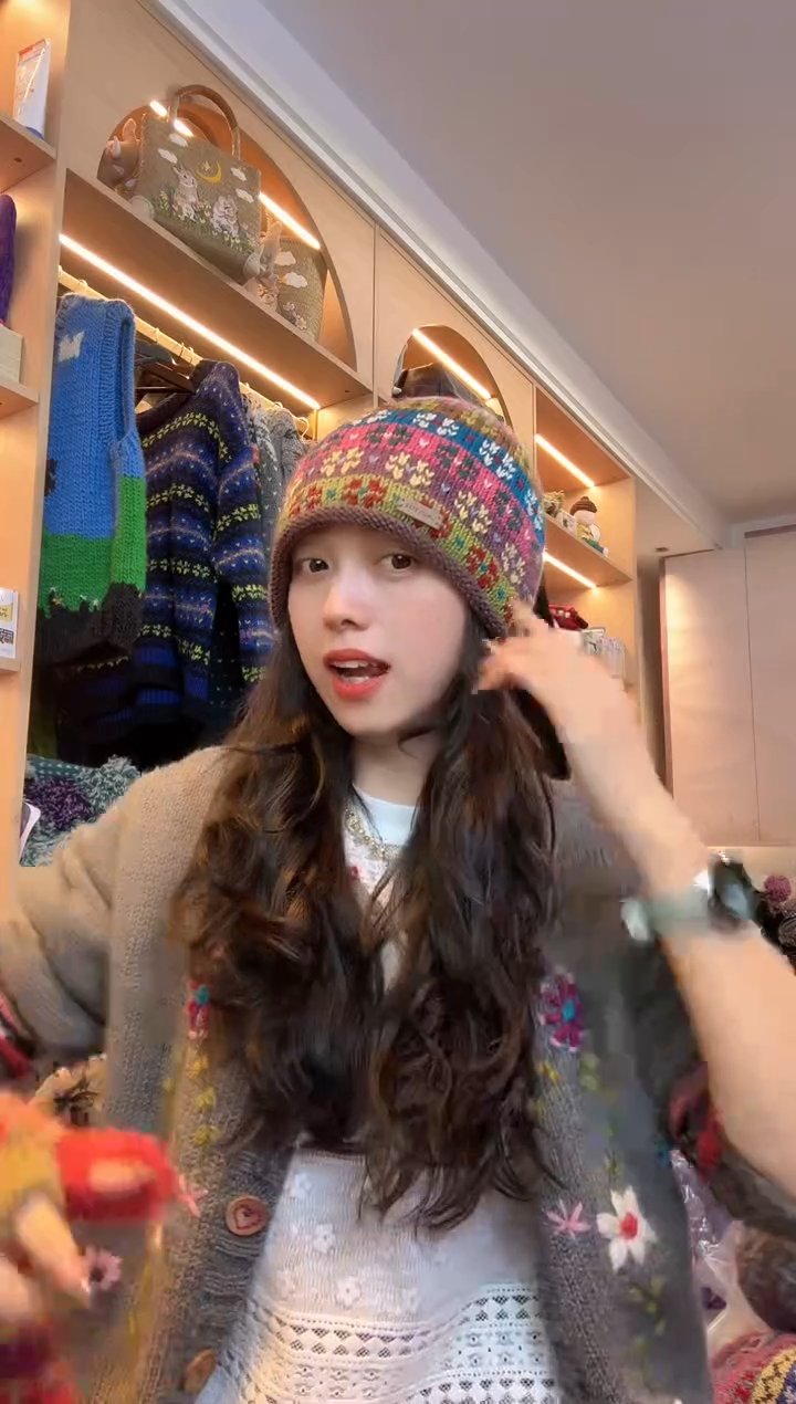 棉美利奴浅色美拉德冷帽