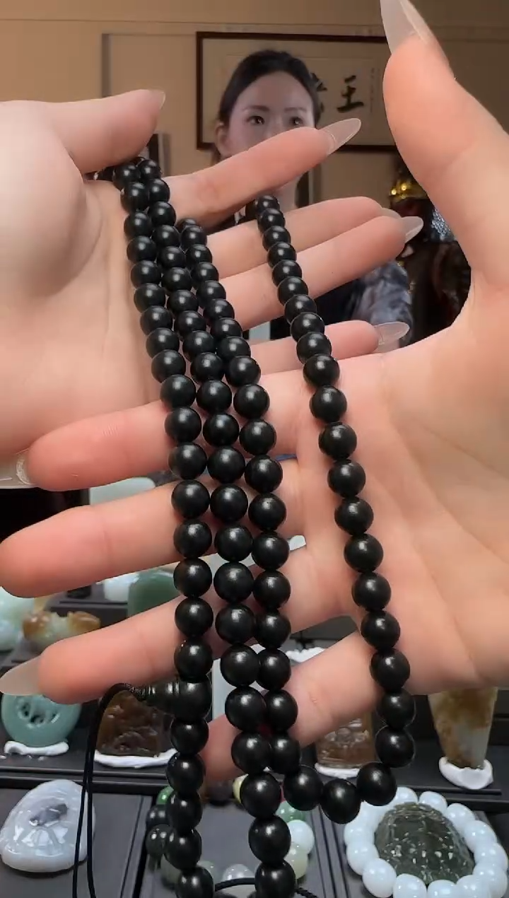 【闪购商品】和田玉青玉圆珠未镶嵌长链