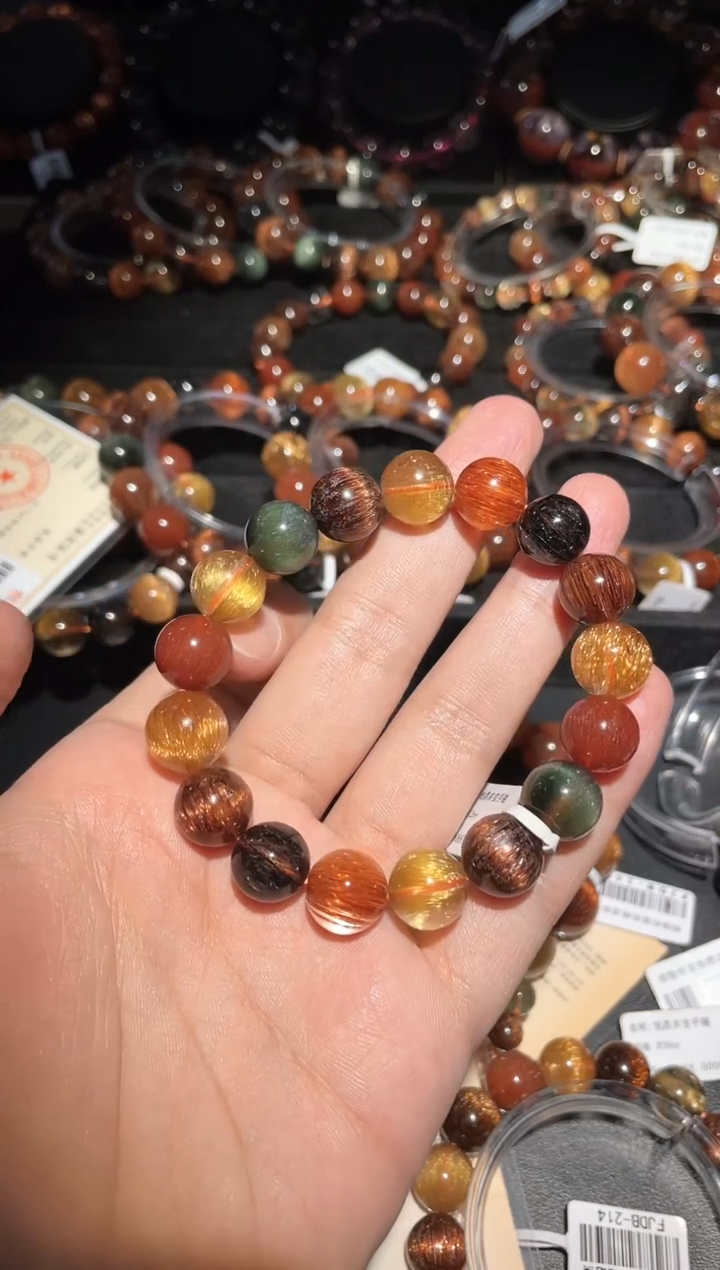 【闪购商品】水晶手链未镶嵌发晶多宝单圈A12（多样性发其一）