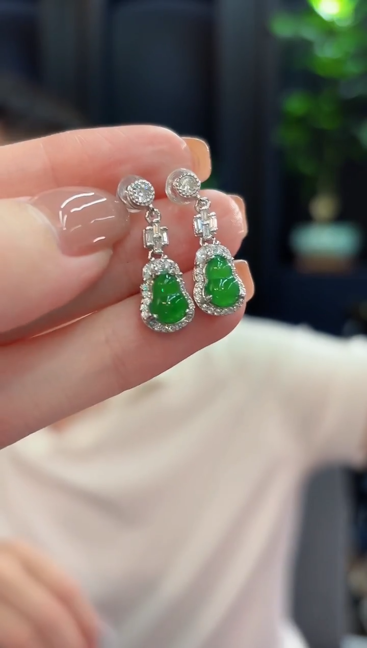 未镶嵌翡翠耳饰缅甸A货/多样性发货/一件