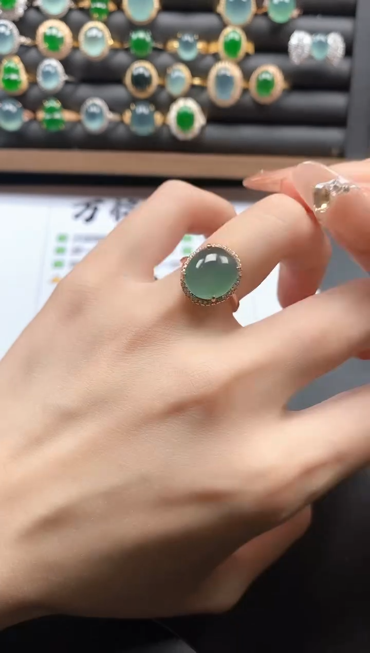 银S925镶嵌戒指翡翠51151