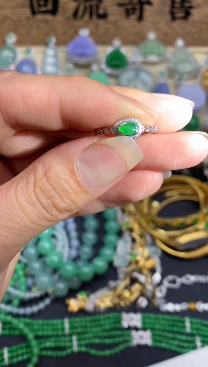 【闪购商品】翡翠戒指18K金镶嵌307-中国好珍宝