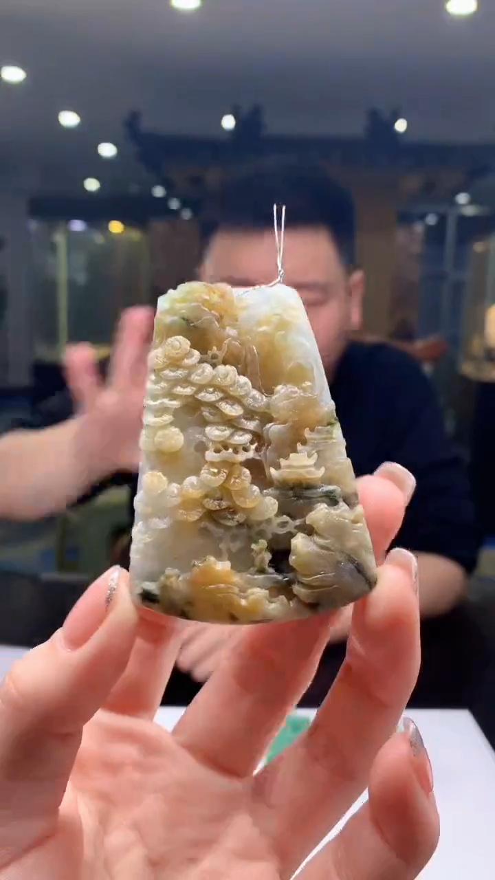 【闪购商品】定制翡翠未镶嵌1019ry-毛货挂件7