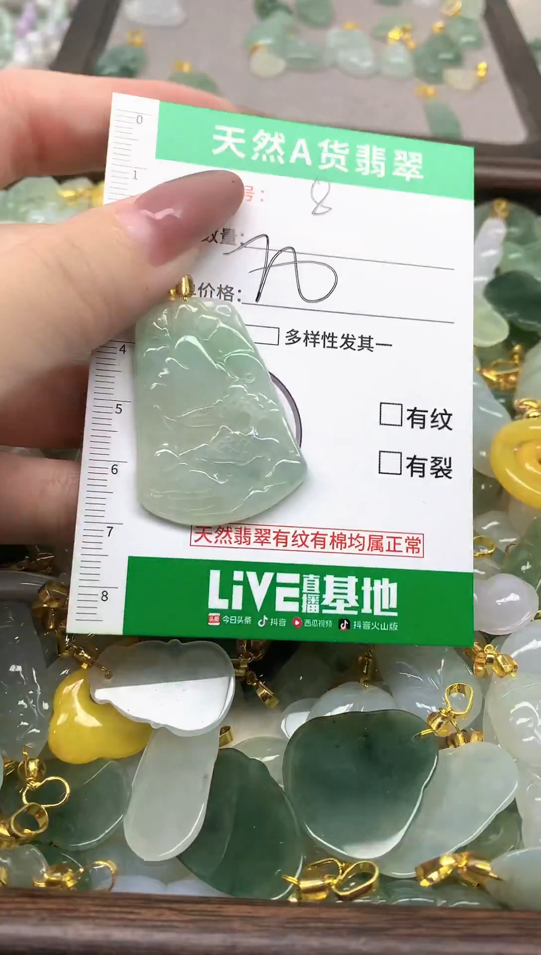 颈饰未镶嵌翡翠纯天然缅甸A货翡翠-8