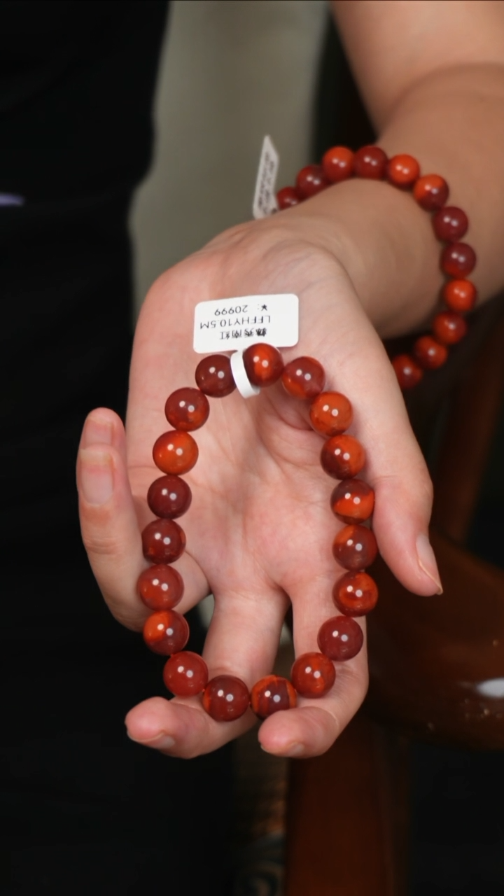 手串未镶嵌南红玛瑙【福利】10.5M双色圆珠单圈